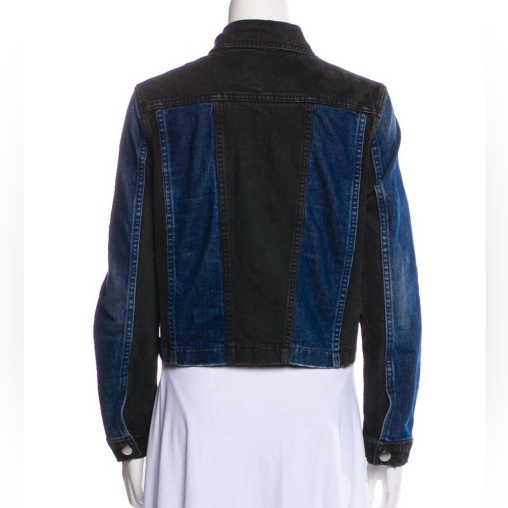 Frame Colorblock Pattern Denim Jacket - image 3